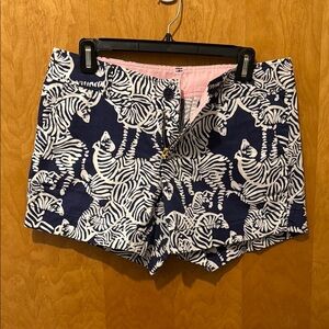 Navy Lilly Pulitzer Zebra Print Shorts